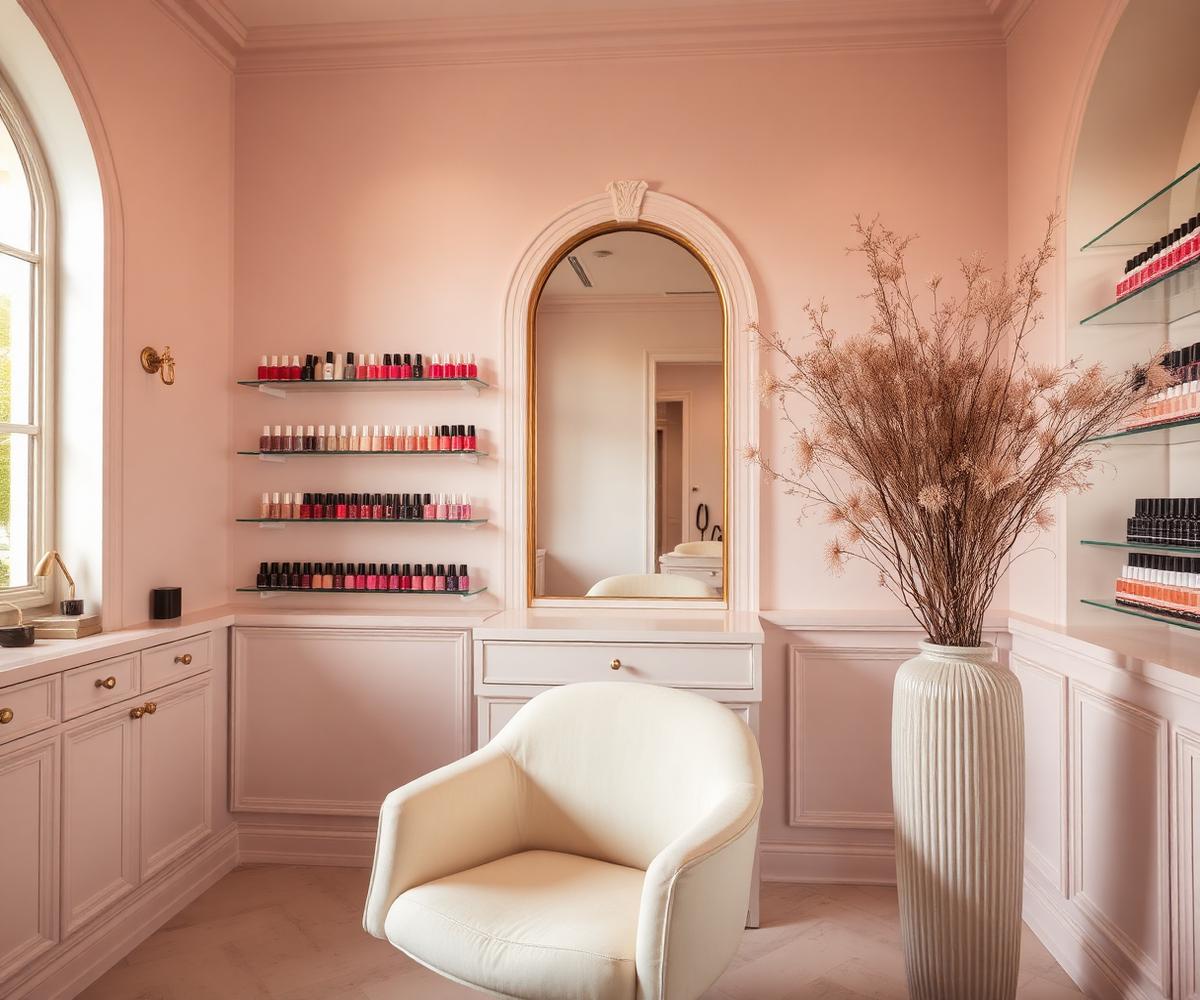 Interior of the Kimberly's Nail Haven studio in Westlands